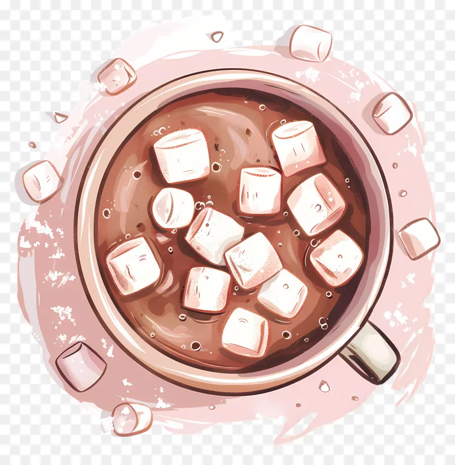 Chocolat Chaud Aux Guimauves，Chocolat Chaud PNG