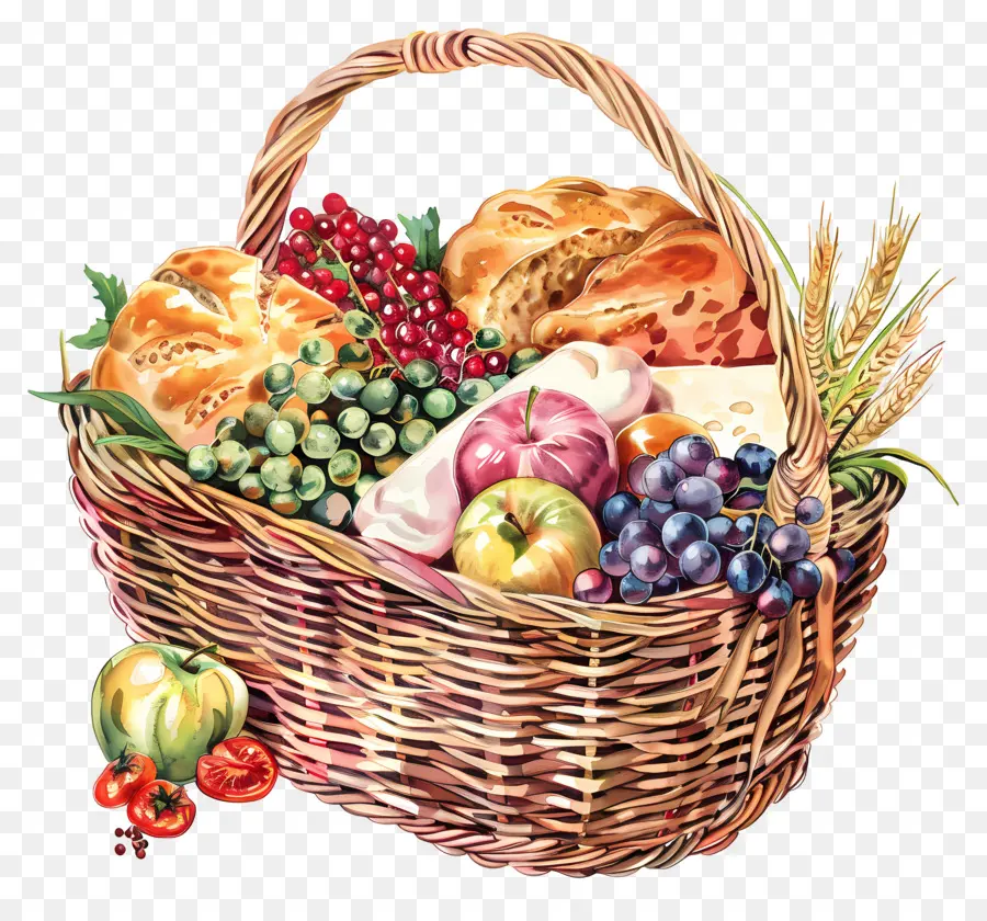 Panier Alimentaire，Panier De Fruits PNG