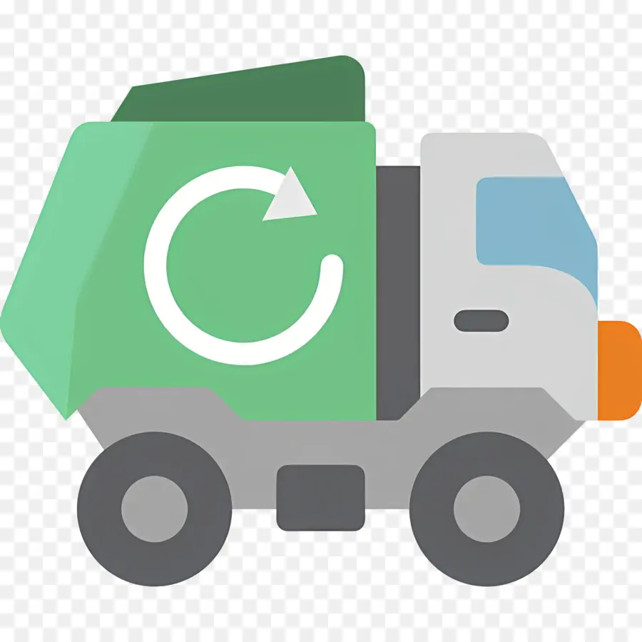 Recycler La Voiture，Camion De Recyclage PNG