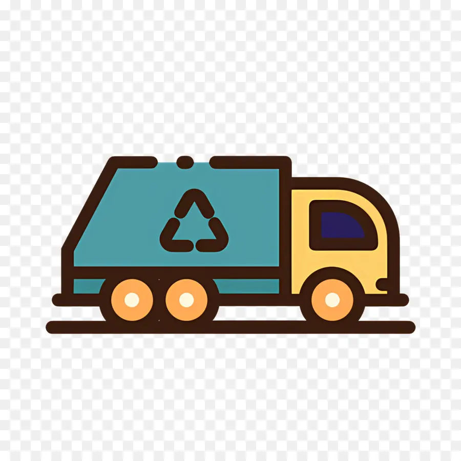 Recycler La Voiture，Camion De Recyclage PNG