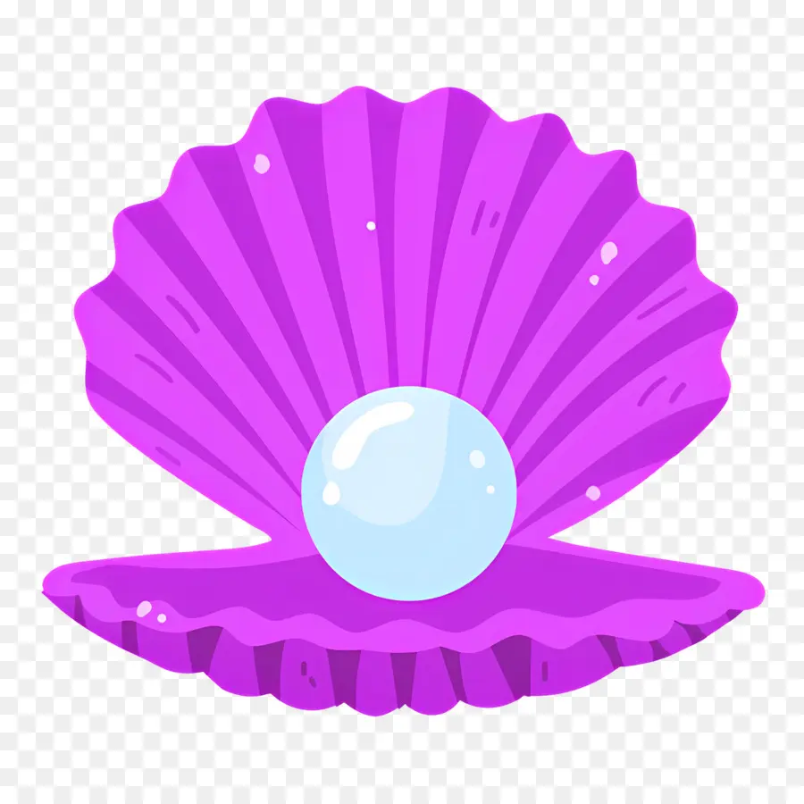 Perle，Coquille Violette Avec Perle PNG