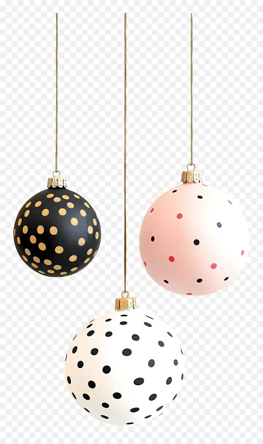 Boules De Noël，Ornements à Pois PNG