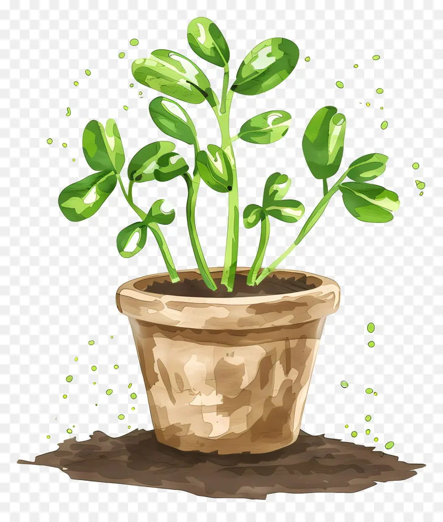 Plante De Pousse Verte，Plante En Pot PNG