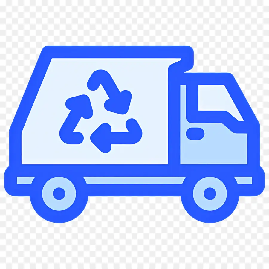 Recycler La Voiture，Camion De Recyclage PNG