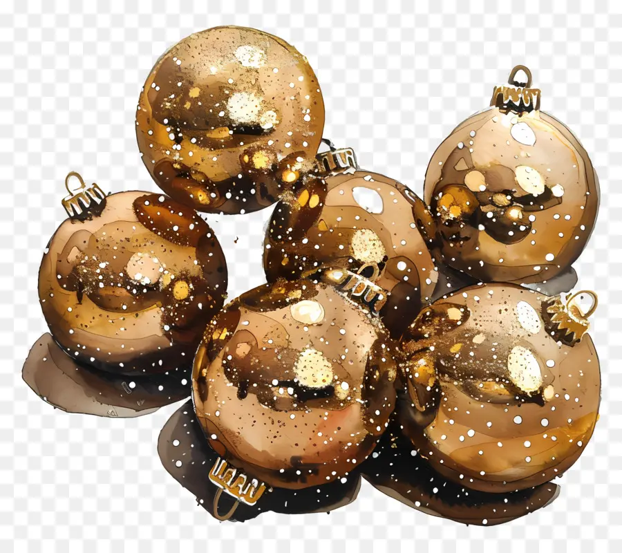 Boules à Paillettes，Décorations De Noël PNG