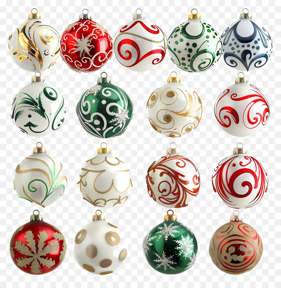 Boules De Verre De Noël，Décorations De Noël PNG