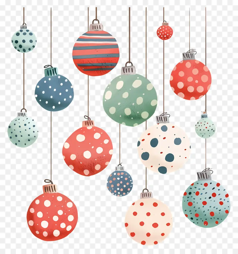 Boules De Noël，Décorations De Noël Colorées PNG