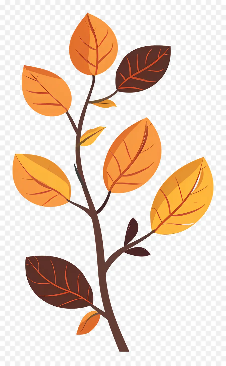 Feuille D'automne Sur L'arbre，Arbre D'automne PNG