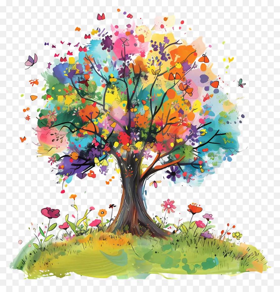 Arbre En Fleurs，Fleurs PNG