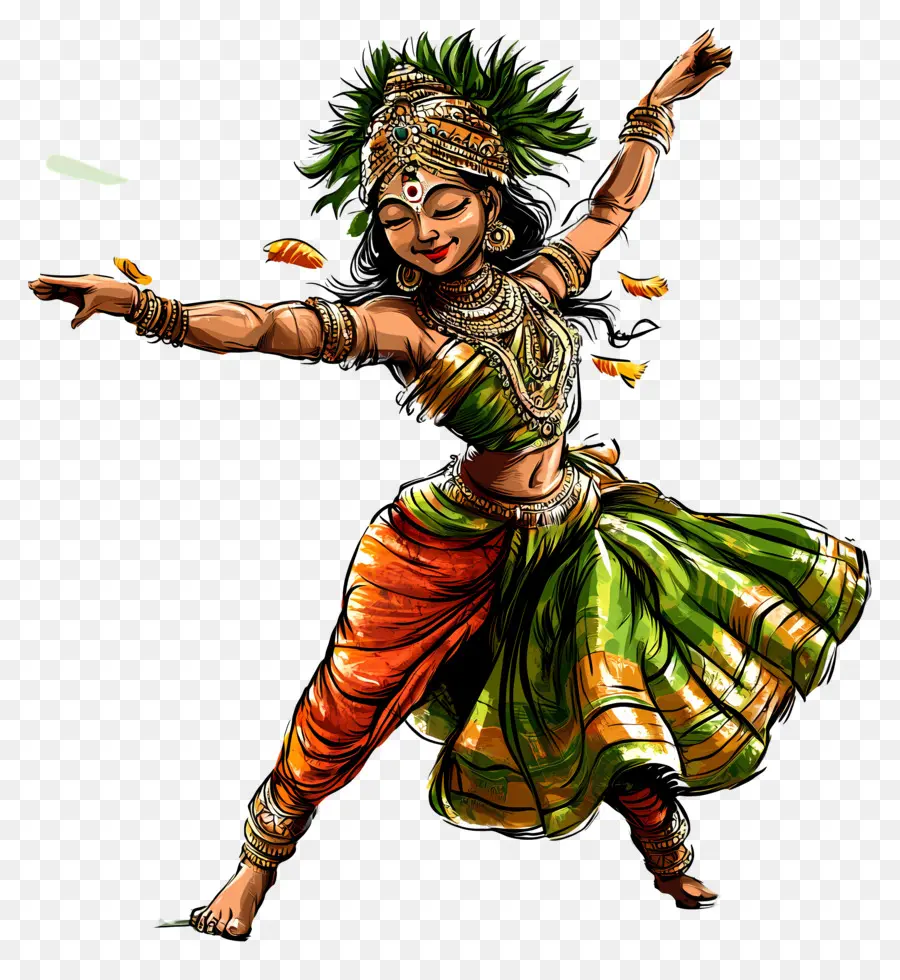 Onam，Femme Dansante PNG