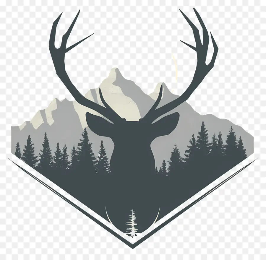 Cerf Silhouette，Cerf PNG