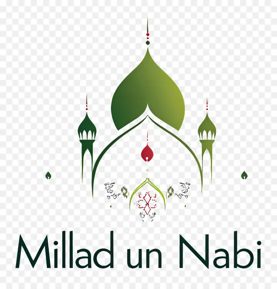 Milad Un Nabi，Illustration De La Mosquée Millad Un Nabi PNG