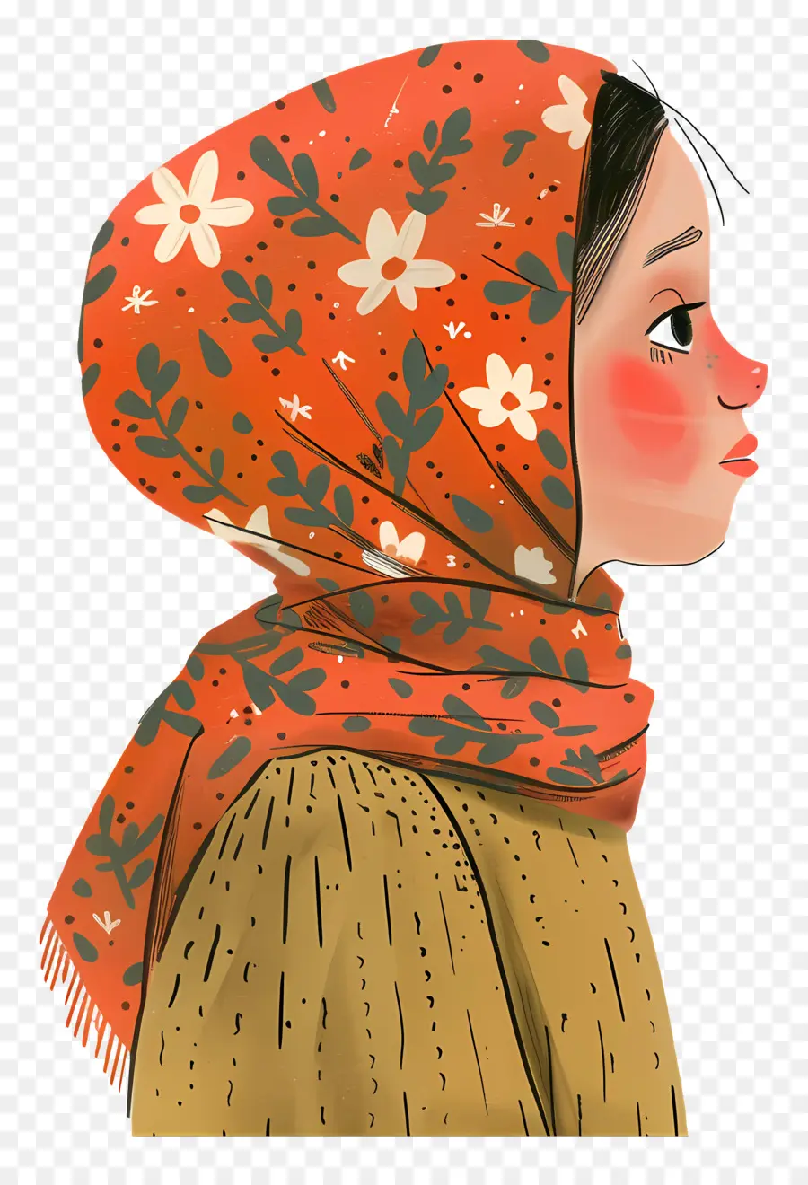 Fille Hijab，Fille Avec Foulard PNG