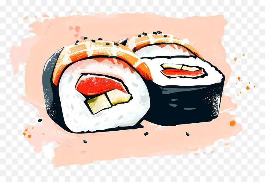 Rouleau De Sushi，Rouleaux De Sushi PNG