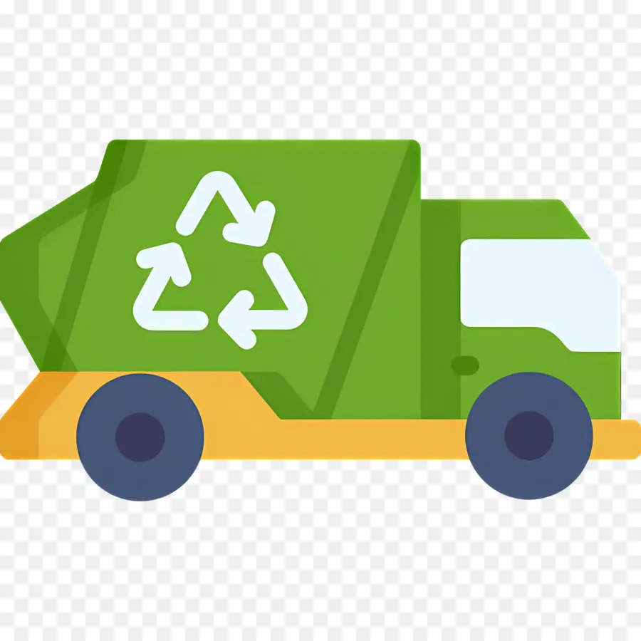 Recycler La Voiture，Camion De Recyclage PNG