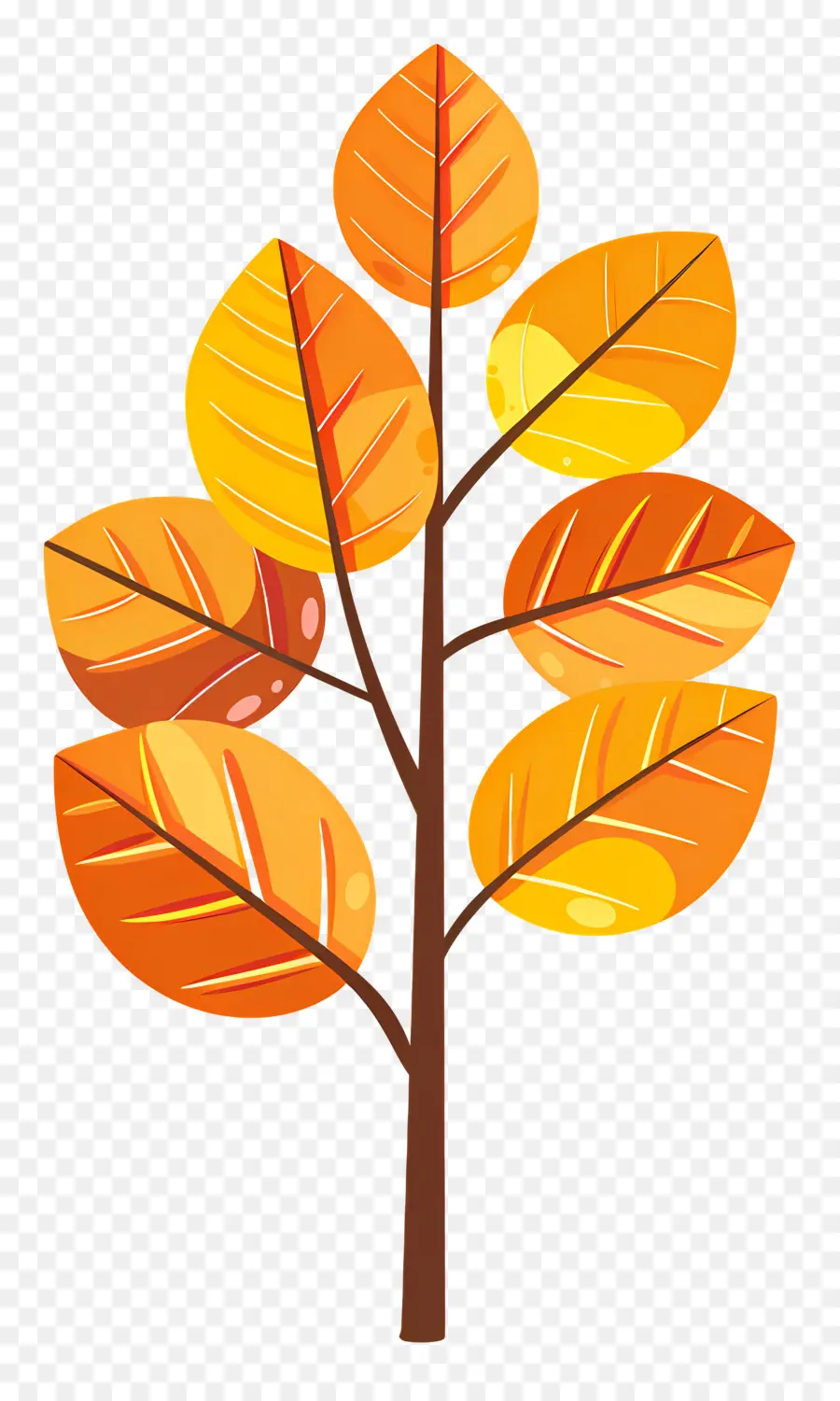 Feuille D'automne Sur L'arbre，Arbre D'automne PNG