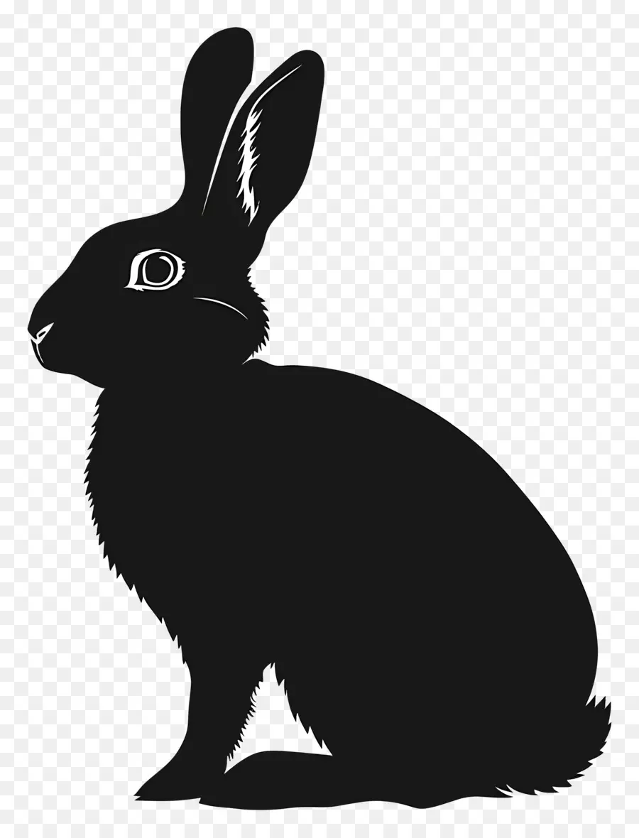 Silhouette De Lapin，Lapin PNG