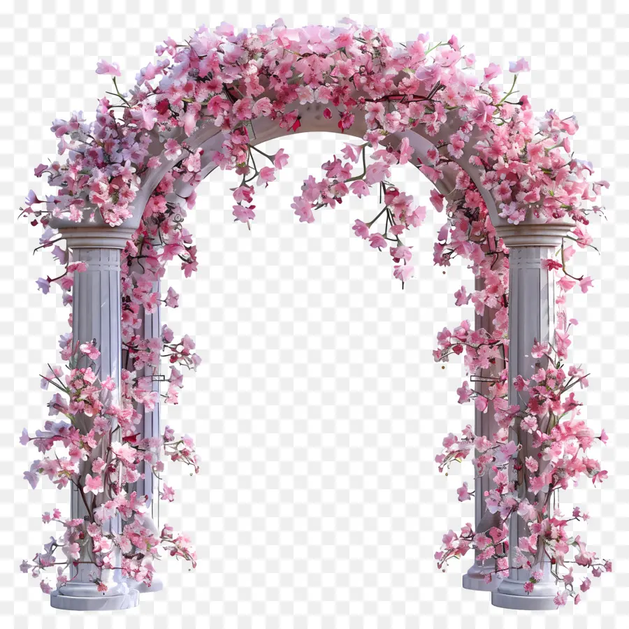 Arche De Fleurs Roses，Arche Fleurie PNG