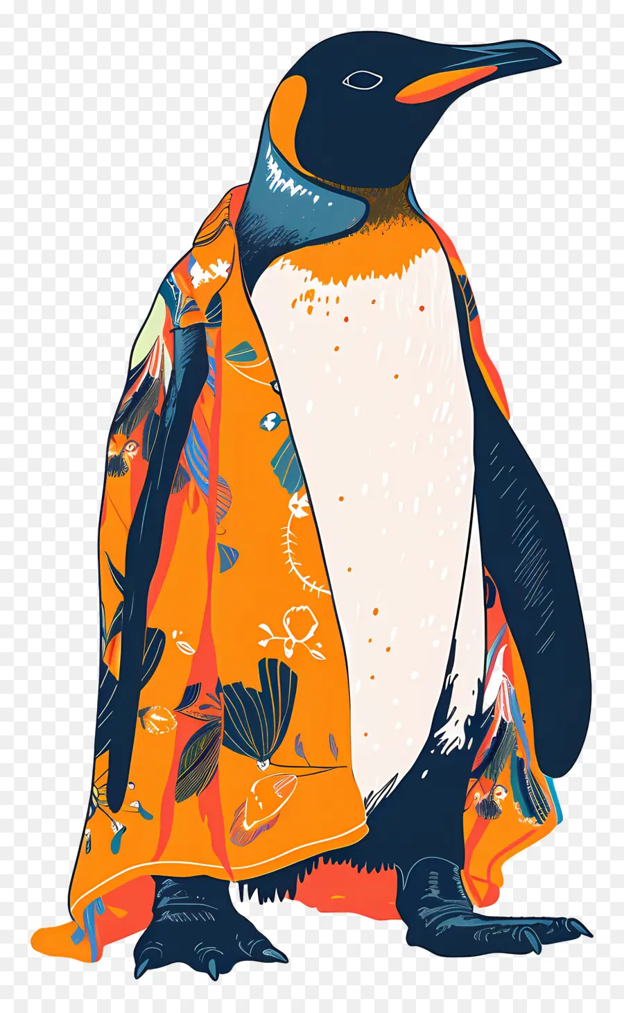 Manchot，Pingouin En Cape Orange PNG