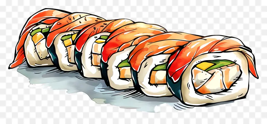 Rouleau De Sushi，Les Rouleaux De Sushi PNG