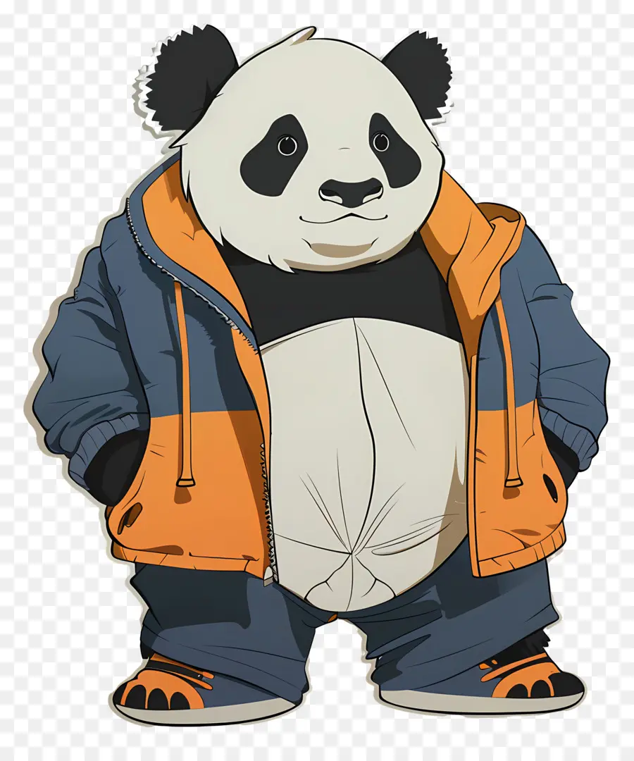 Panda，Panda En Veste PNG