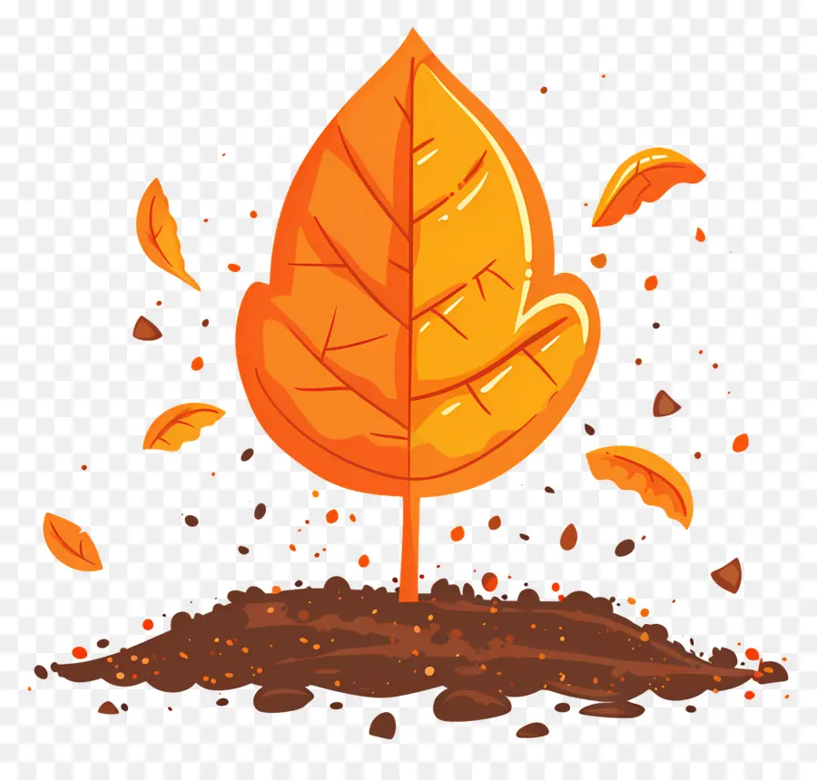 Feuille D'automne Sur Le Sol，Feuille D'automne PNG