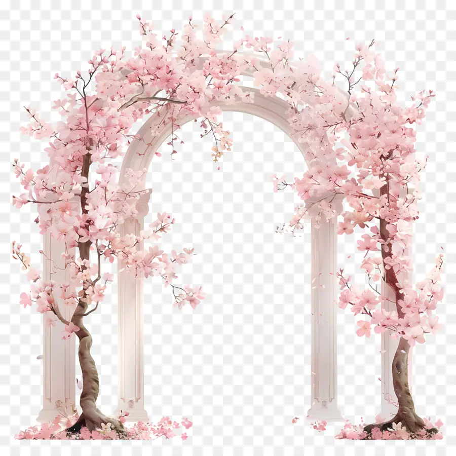 Arche De Fleurs Roses，Arche Fleurie PNG