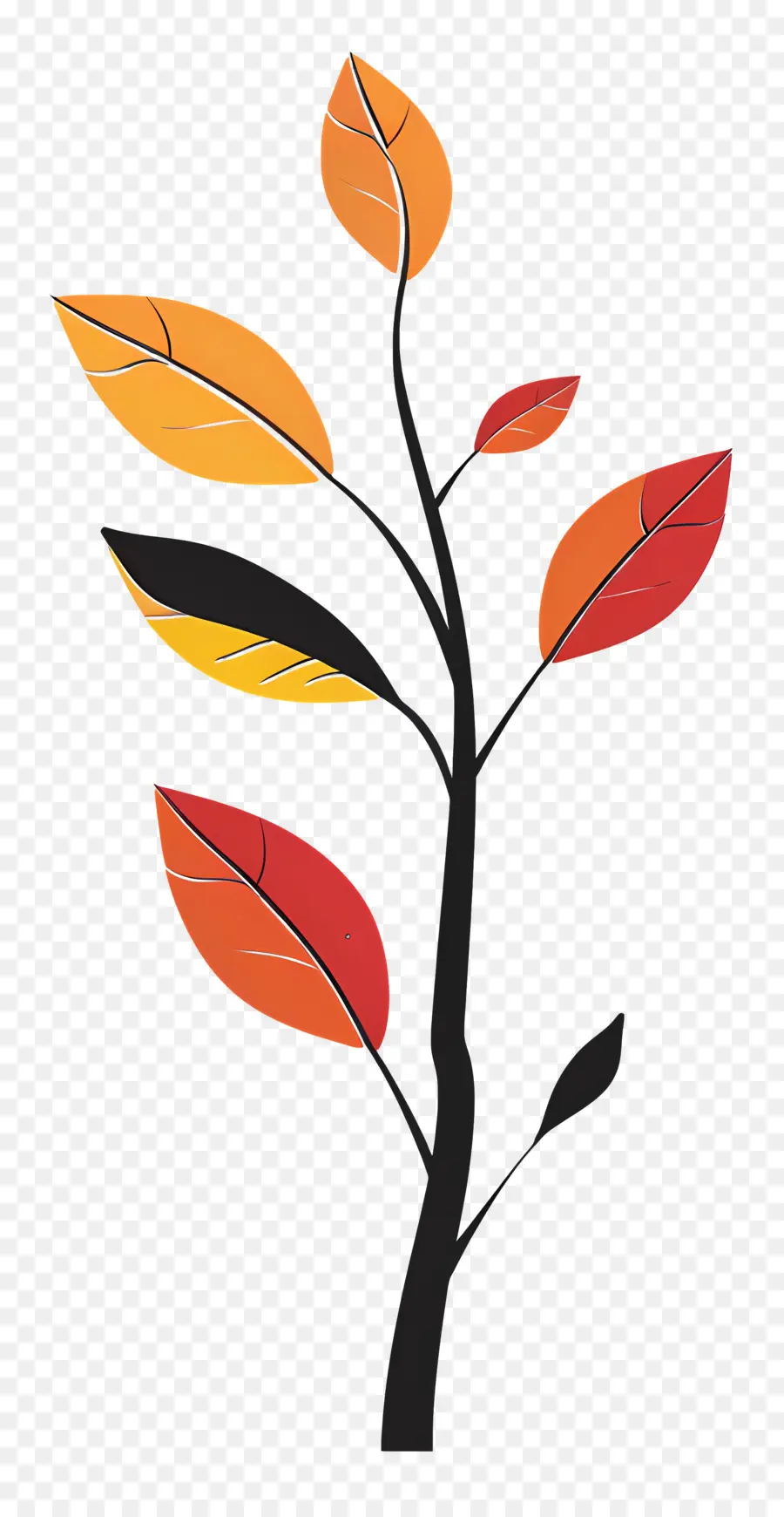 Feuille D'automne Sur L'arbre，Arbre D'automne PNG