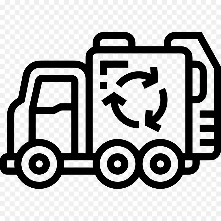 Recycler La Voiture，Camion De Recyclage PNG