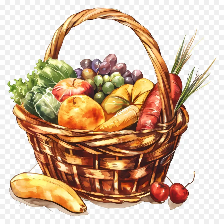 Panier Alimentaire，Panier De Légumes PNG