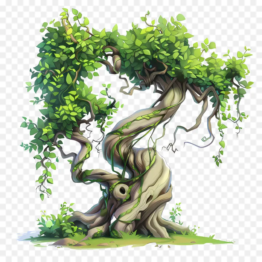 Arbre De Jardin，Arbre Tordu PNG