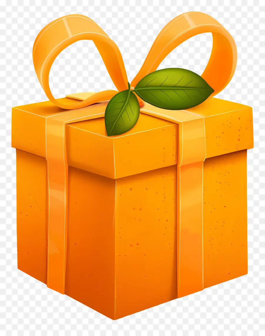 Orange Boîte Cadeau，Boîte Cadeau PNG