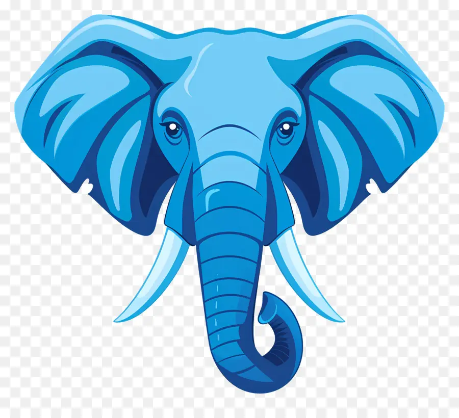 éléphant Bleu，Tête D'éléphant PNG