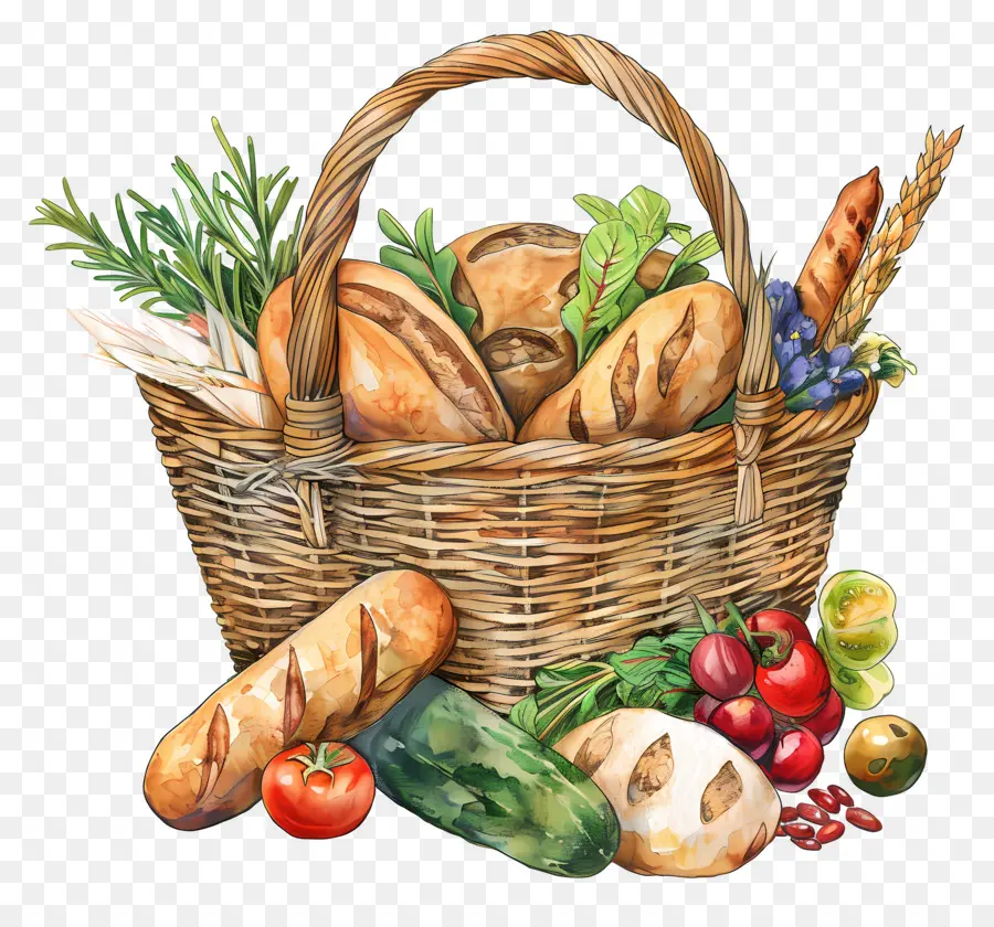 Panier Alimentaire，Panier De Légumes PNG