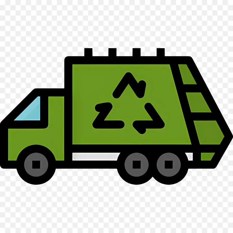 Recycler La Voiture，Camion De Recyclage PNG