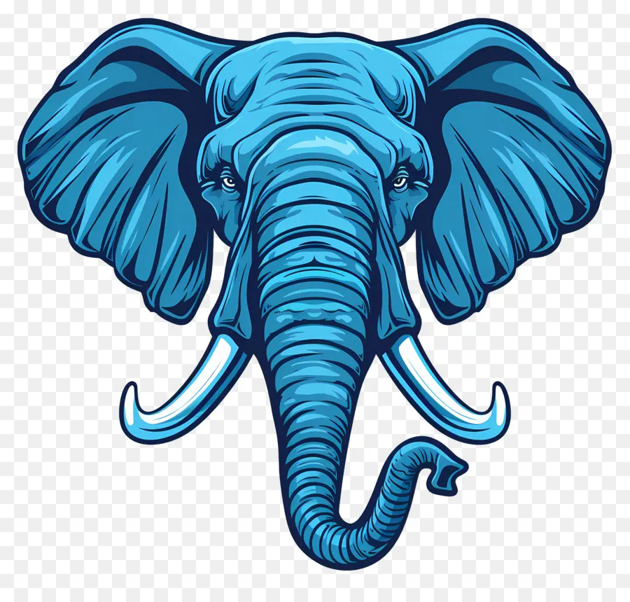 éléphant Bleu，Tête D'éléphant PNG