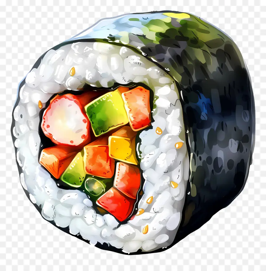 Rouleau De Sushi，Riz PNG