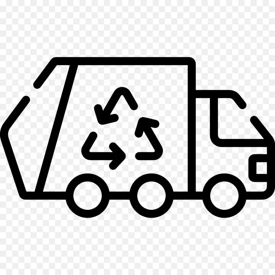 Recycler La Voiture，Camion De Recyclage PNG