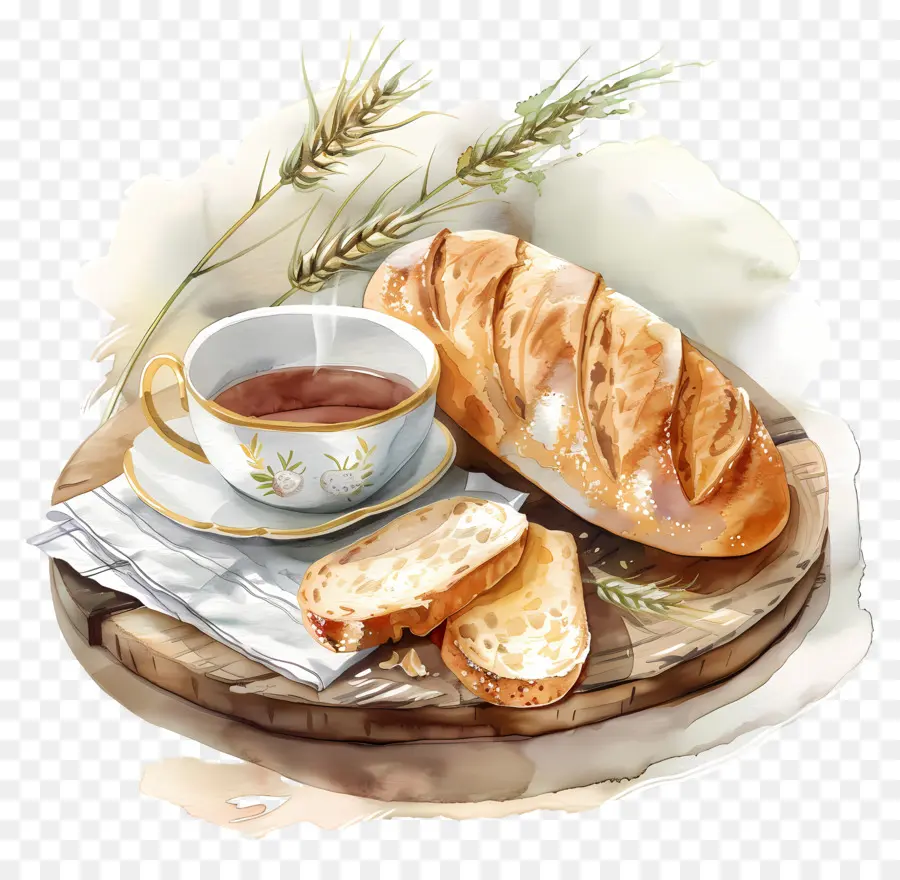 Thé Et Pain，Pain Et Thé PNG