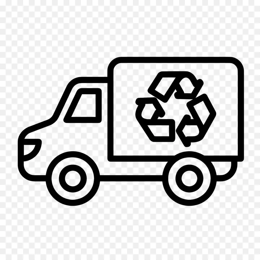 Recycler La Voiture，Camion De Recyclage PNG