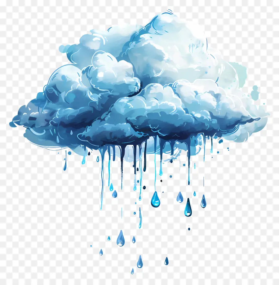 Goutte De Pluie，Nuage De Pluie PNG