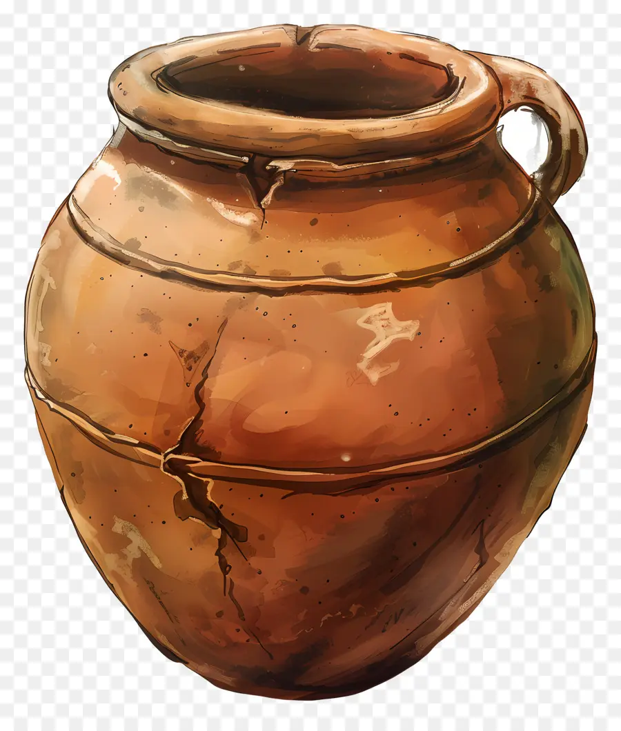 Pot En Argile Marron，Pot D'argile PNG