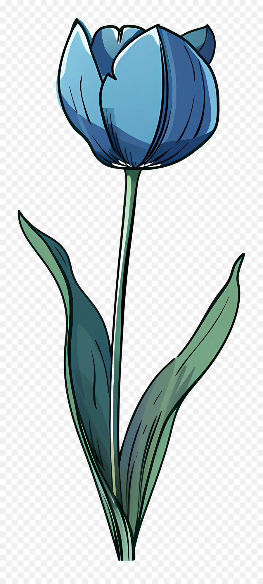 Tulipe Fleur，Bleu Tulipe PNG