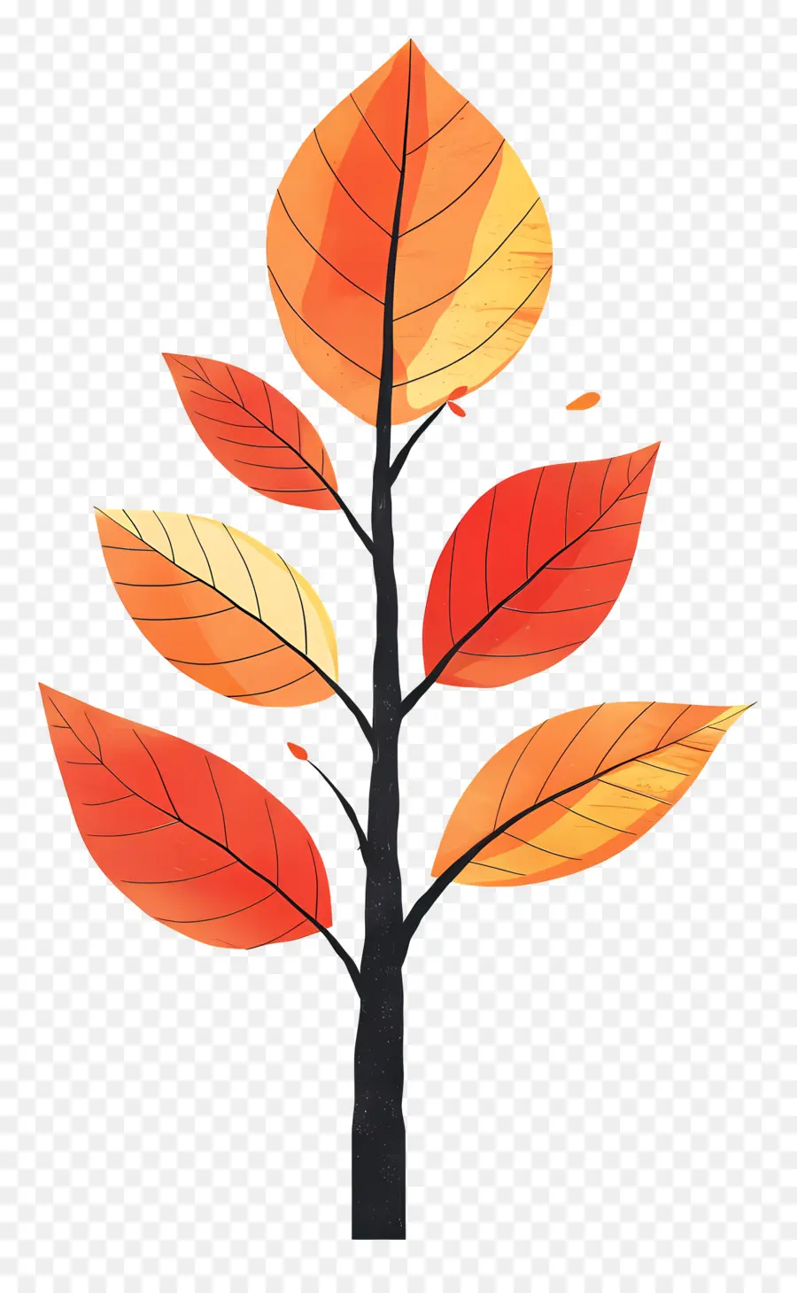 Feuille D'automne Sur L'arbre，Arbre D'automne PNG