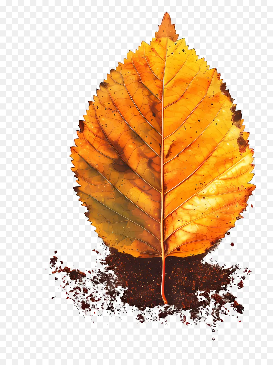 Feuille D'automne Sur Le Sol，Feuille PNG