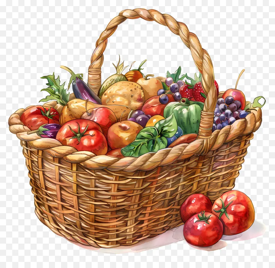 Panier Alimentaire，Panier De Légumes PNG