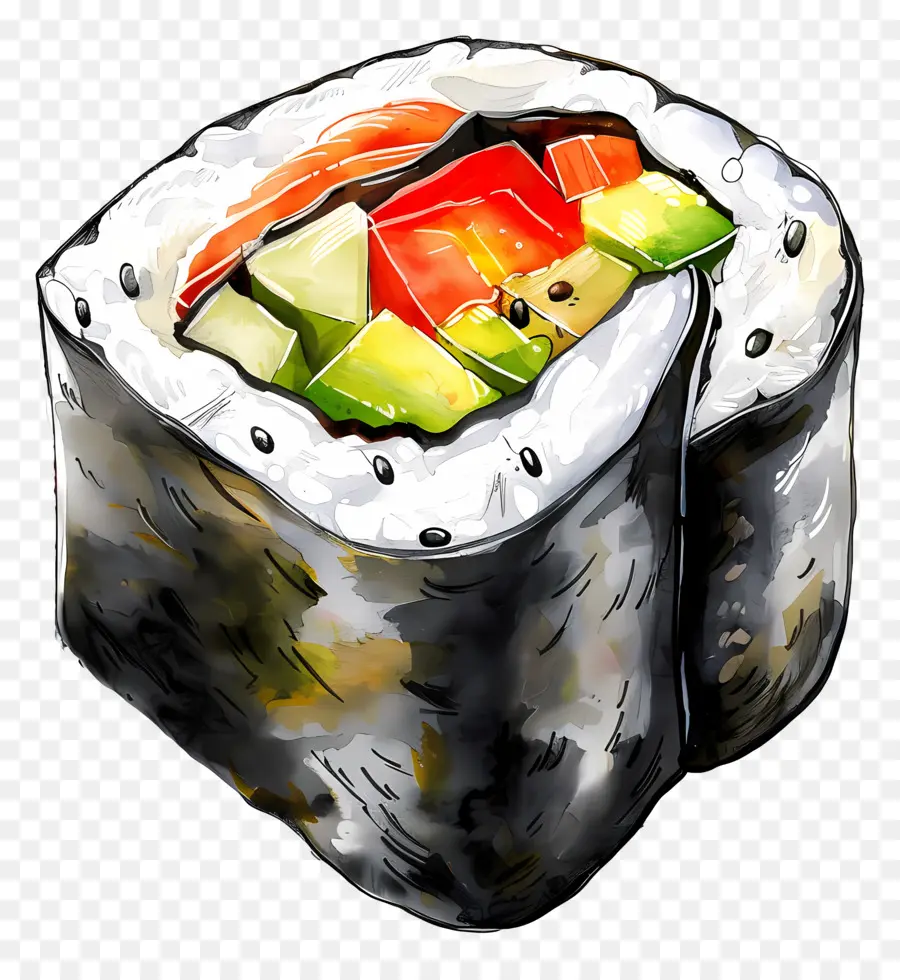 Rouleau De Sushi，Les Algues PNG