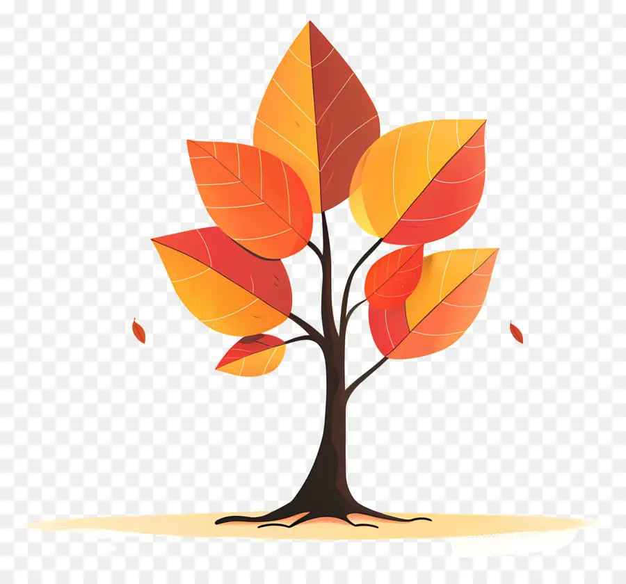 Feuille D'automne Sur L'arbre，Plante PNG