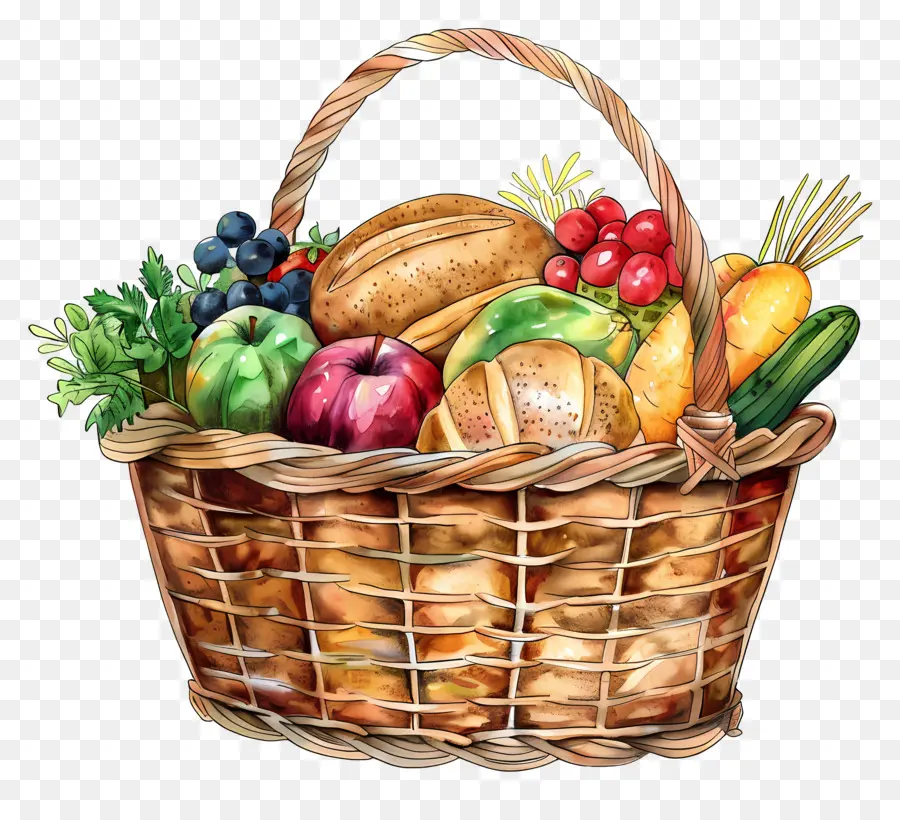 Panier Alimentaire，Panier De Légumes PNG