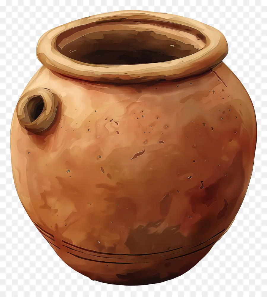 Pot En Argile Marron，Pot En Argile PNG